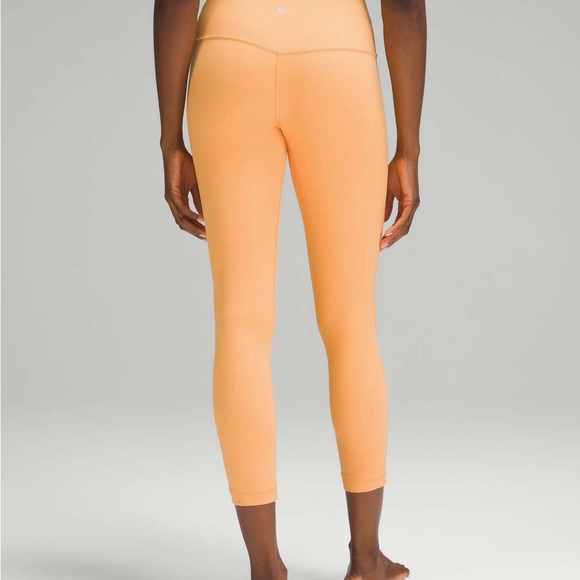 New Lululemon Align Ribbed High-Rise Pant 25" Size 8 Mango Dream - Picture 1 of 4